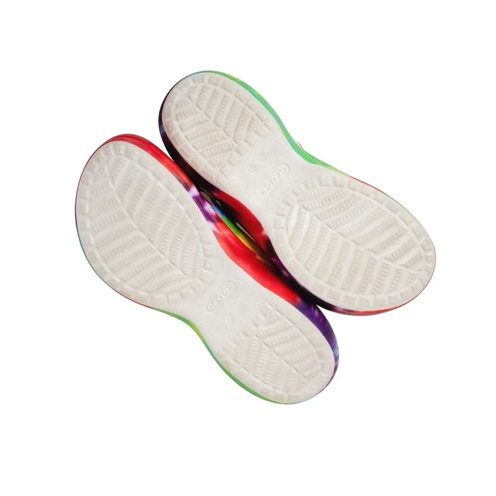 CROCS CLASSIC BAE TIE DYE SHOES WOMEN'S SIZE 9—Platform Shoes
